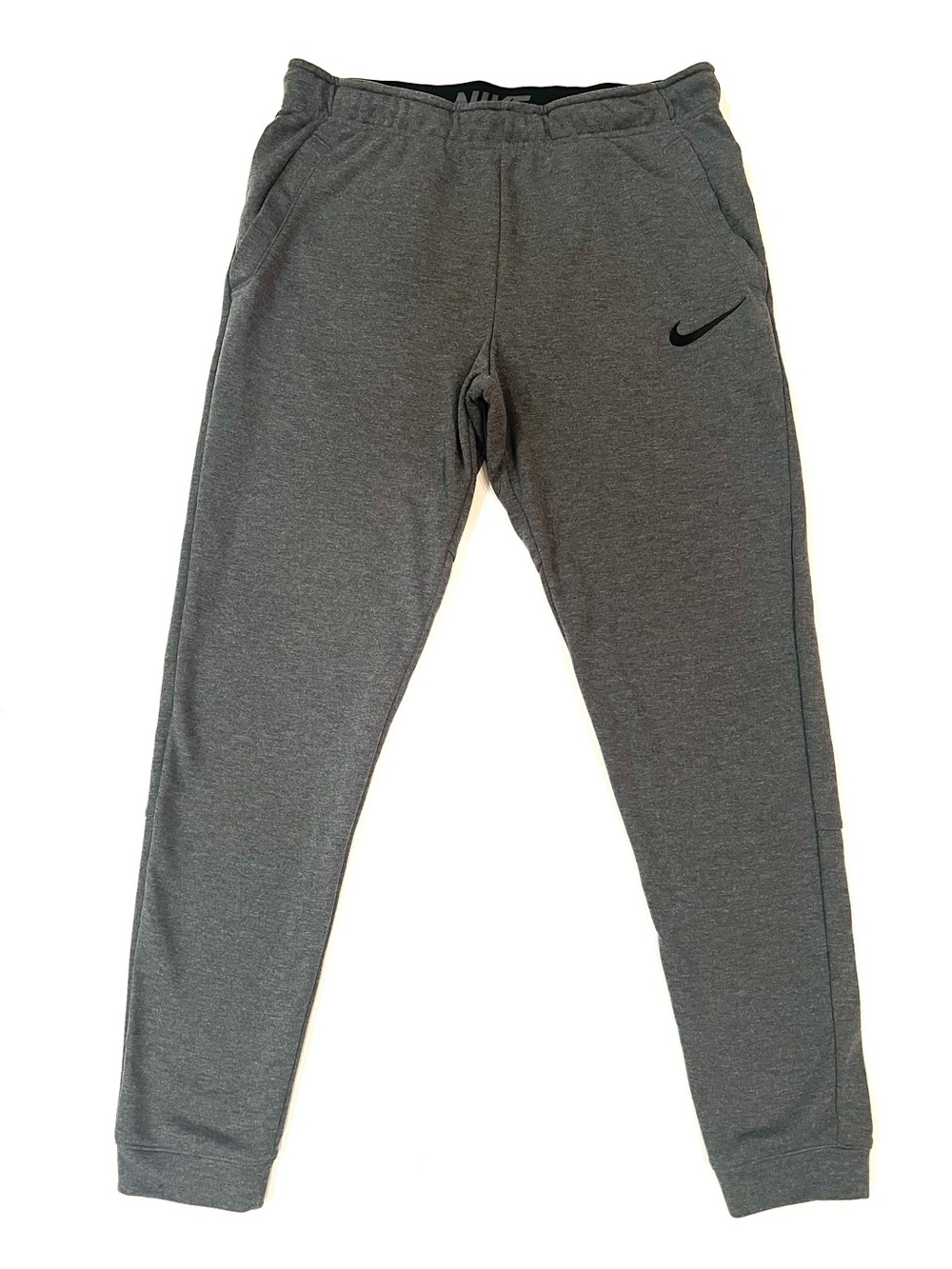 Nike Dri-FIT Tapered Fleece Joggers Sweat Pants Dark Grey Heather Mens Medium